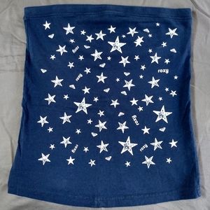 Roxy Tube Top Blue White Stars Medium